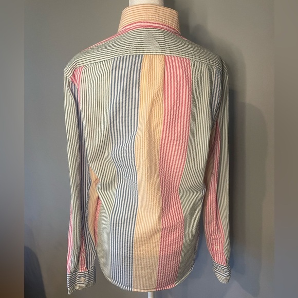J.Crew Multicolor Striped Seersucker Button Down Shirt | Women’s Small - Picture 2 of 10